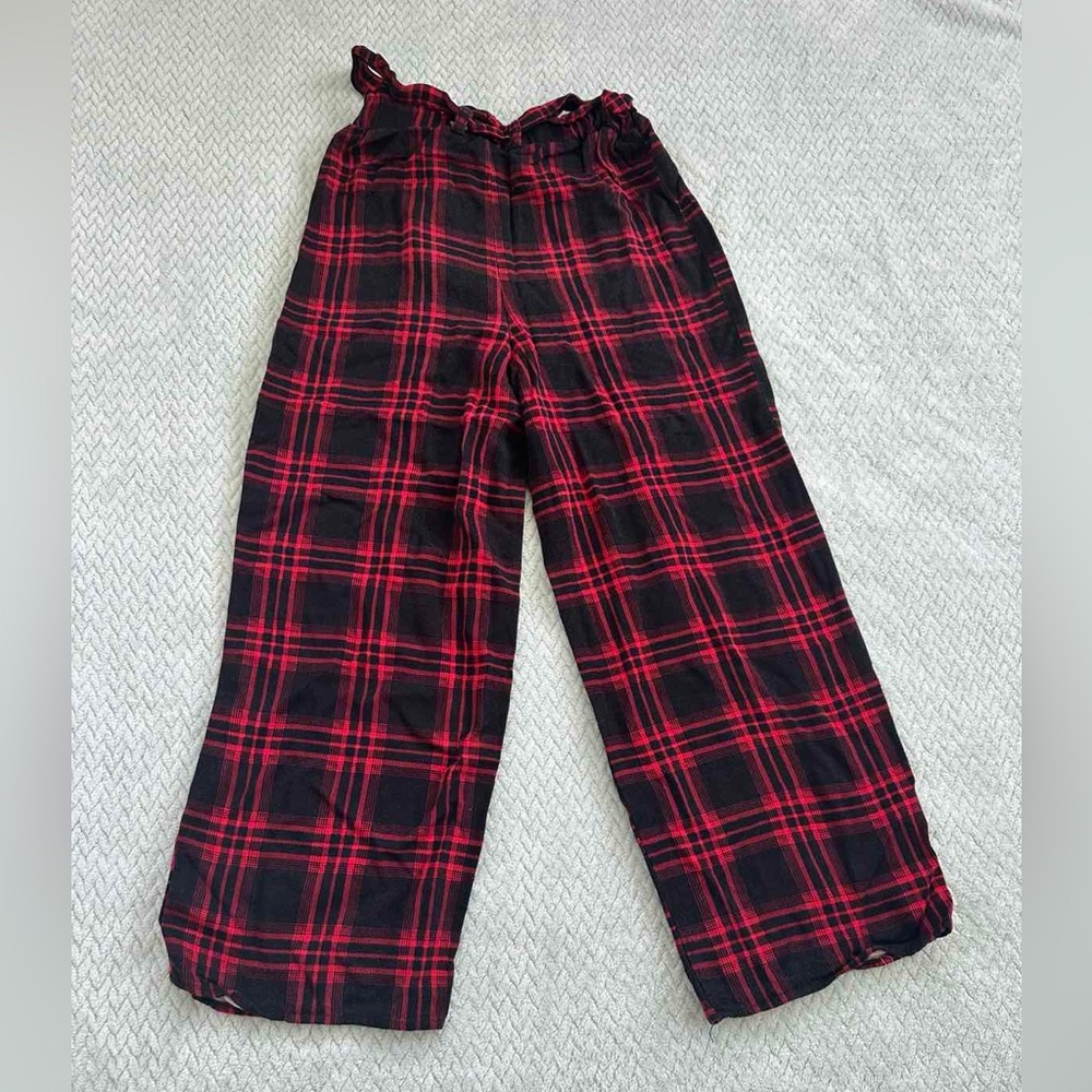 art class Red and Black Plaid Kids Pajama Bottoms